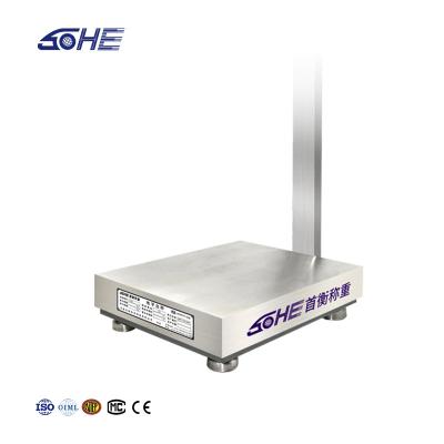 China Weighing A1S Square Pole Industrial Platform Scale 60cm*80cm Stainless Steel Waterproof for sale