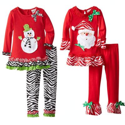 China Baby Anti-Shrink Christmas Outfits Christmas Children Kids Clothes Sets Fall Clothes For Little Girls for sale