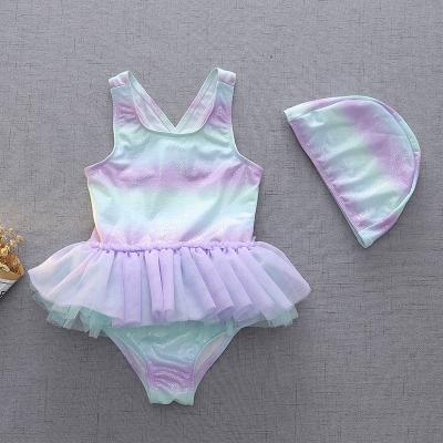 China New Design Colorful Breathable Children Girls Kids Girls One Piece Swimwear and Beachwear for sale