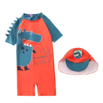 China Breathable Europe Little Boys Two Pieces Swimwear Korean Style Children Small Beach Swimwear With Sun Protection for sale