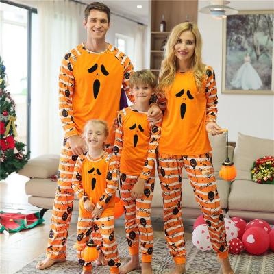 China Family Breathable Clothes Set Halloween Father Mother Kids New Year Pajamas Long Sleeve Children Boy Clothing Set for sale