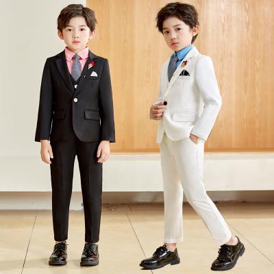 China Autumn Formal Clothes Set New Boys Formal Boys Dress Solid Color Suit For Wedding Performance With Coat+Vest+Pants+Shirt+Tie+Corsage for sale