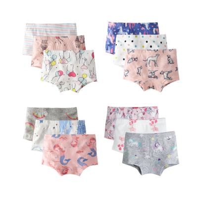 China Breathable Baby Kids Organic Cotton Thin Underwear Briefs Underwear Shorts Flat Bottoms Pants Muti Color 3pcs-Pack for sale