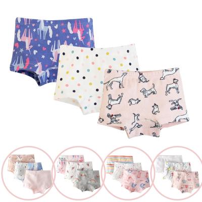 China Cute Soft 100% Cotton Girls Boyshort Panties Breathable Underwear Briefs 2-11 Years (Pack of 6) for sale