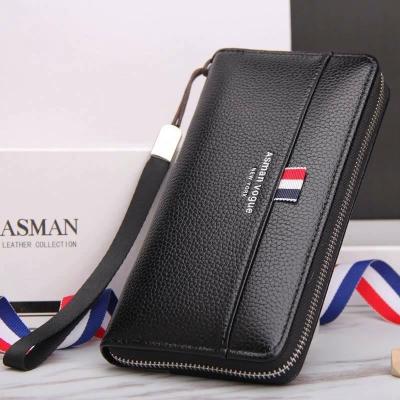 China Luxury Men's Wallets Long Style Zipper Purse Card Holder Classic Male Brand Anti-theft Large Capacity For Men for sale