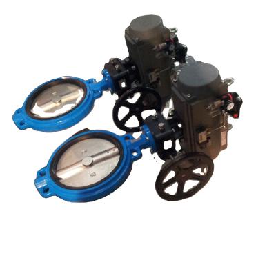 China DN200 PNI0/16 Pneumatic Actuator Industrial Wafer Butterfly Valve for sale