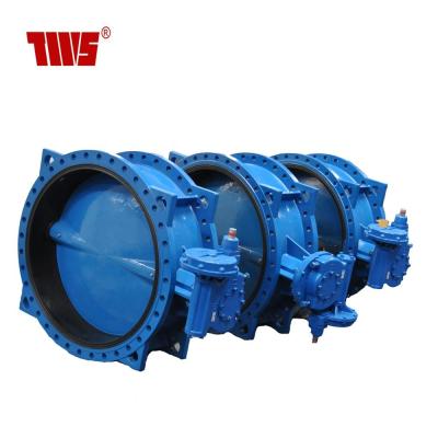 China DN2400 PN10 EN558-1 General Malleable Iron Series 13 Double Flange Concentric Butterfly Valve For Water for sale