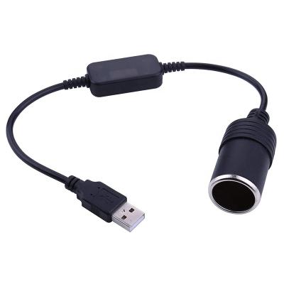 China Car USB A Male To Female Car 12V Cigarette Lighter Plug Cable for sale