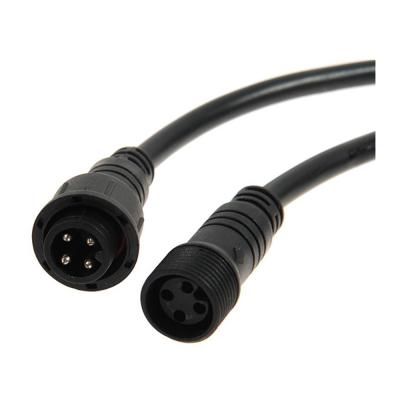 China Electronics M18 4 Pins 0.75mm Male To Female Waterproof LED Connector Cable for sale