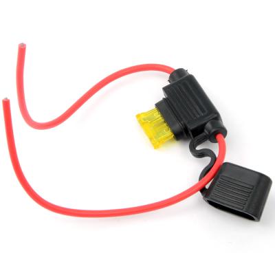 China Waterproof Car Automotive Automotive Fuse Blade Holder 14AWG Built-in 20 Amp Fuse Holder for sale