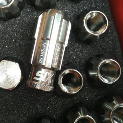 China Aluminum SPOKES racing nuts L: 50mm lightweight wheel lug nuts for sale