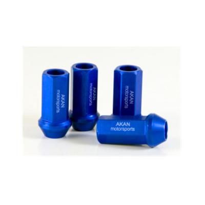 China 40mm Blue Aluminum Racing With Key Lock For Honda Wheel Lug Nuts 12*1.25 for sale