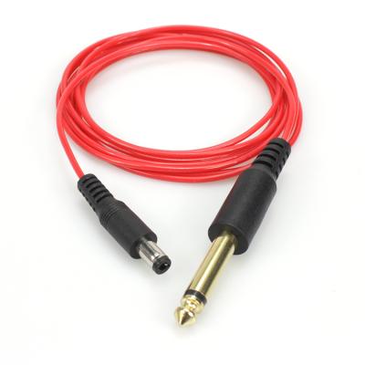 China PVC 6.35mm 1/4 Inch Mono Tattoo Extension Jack Soft Cable For Tattoo Supply for sale