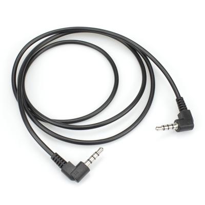 China Multimedia 3.5mm Male To Male TRRS Right Angle Extension Audio Cable for sale