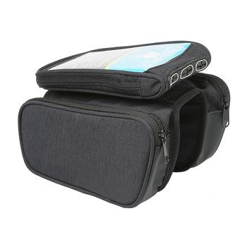 China SINO Bicycle Front Bag Bicycle Frame Bag Outdoor Waterproof Touch Screen Phone For 5.7 Inch Mobile Phone for sale