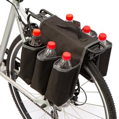 China SINO outdoor custom heated cold coffee cola bottle wine frame bag for bike rack up water bike drink bicycle pannier insulated bag for sale