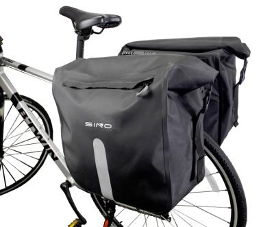 China 100% Waterproof SINO Water Proof Bicycle Pannier Bag For Bike Bag Motorcycle Outdoor Travel Double Cycling Customized Logo Backseat Bags for sale