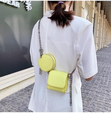 China 2020 New Design Fashion Crocodile Pattern Shoulder Mother Purse Leather Handbag Set Chain Cross - Body Bag for sale