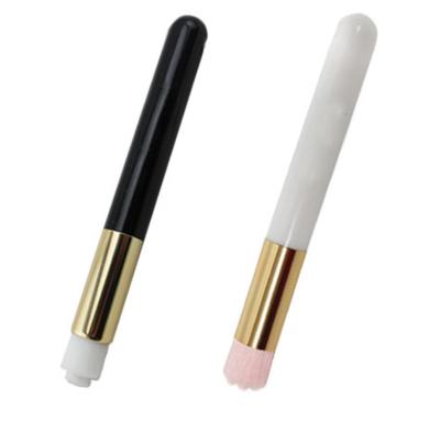 China OEM Blackhead Nose Wash Makeup Highlight Brush Lash & Line Cleansing Lash White Eyelash Extension Cleansing Small Black Eye Lash Make Up Brushes for sale