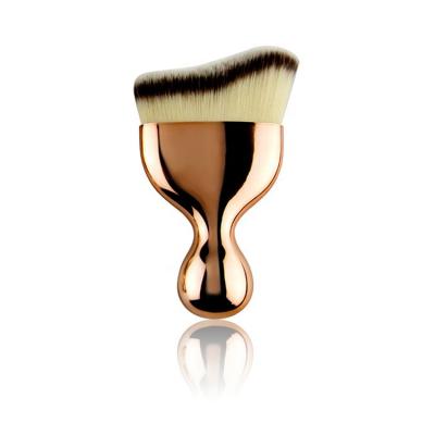 China Multi-Function Nylon S Curve Base Hair Cutout Shape Makeup Tools Skim Base Makeup Fishtail Simple Flat Brush for sale