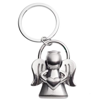 China Fashion Souvenirs Metal Key Ring Animal Cute Angel Metal Key Chain For Purse Charm Car Bag Pendant for sale