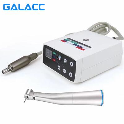 China 2020 new metal handpiece dental low speed kit with dental electric motor vs angle 1:1 push button fiber optic increasing speed for sale