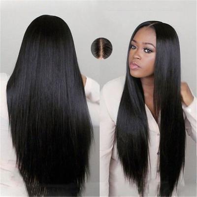 China Good Quality Silky Straight Human Hair Natural Color 360 Lace Frontal Wig for sale