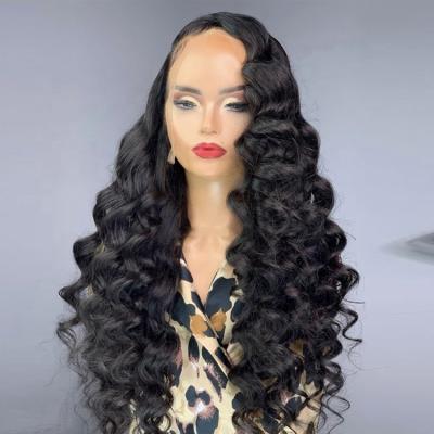 China Loose Body Wave Wigs Long Loose Human Natural Body Wave Virgin Hair 13*4 Lace Front Wig for sale