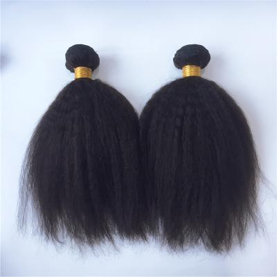 China CURLY STRAIGHT Kinky Straight Cuticle Aligned Hair Color Natural Virgin Hair Extension for sale