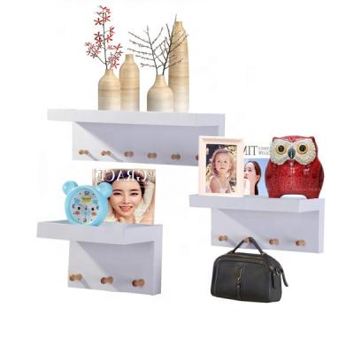 China Durable Wall Mount Key Rack And Mail Coat Shelf With Hooks for sale