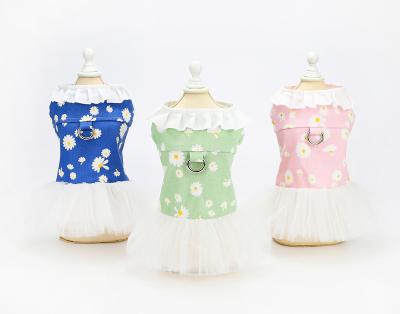 China 2023 Cute Pet Dog Clothes Princess Dress Pettiskirt Summer Thin Skirt Teddy Bichon Cat Small Dog Skirt Viable Flower Clothes Vestidos for sale