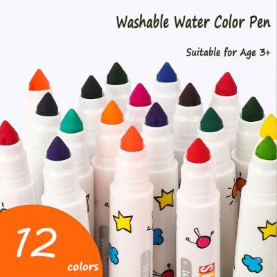 China Cone Tip Watercolor Pen Kids Paint Markers 12/24/36 Colors Toddler Markers Kids Art Toys Drawing Toys For Kids Art Kit for sale