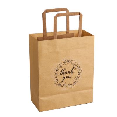 China Amazon Recyclable 2022 Hot Sale Free Sample Accept Custom Brand Kraft Paper Shopping Bag for sale