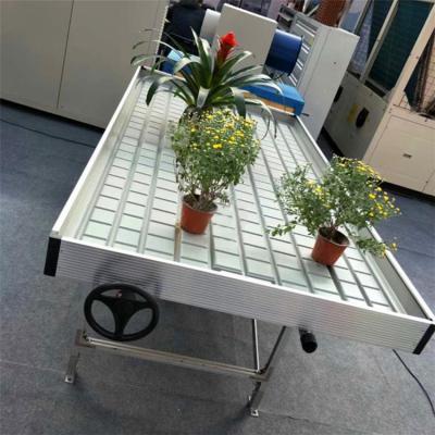 China Water-saving Irrigation System Movable breeding 4'X8' flood tray ebb and flow bench systems rolling benches for sale