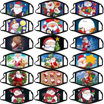 China Fashion Reusable High Quality Cartoon Cotton Dust Proof Christmas Maskes Reusable Face for sale