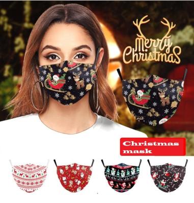 China Reusable Hot Selling Washable Christmas Face Maskes Cartoon Printing Dust Proof Halloween Cotton Maskes Kids Cotton Windproof Maskes for sale