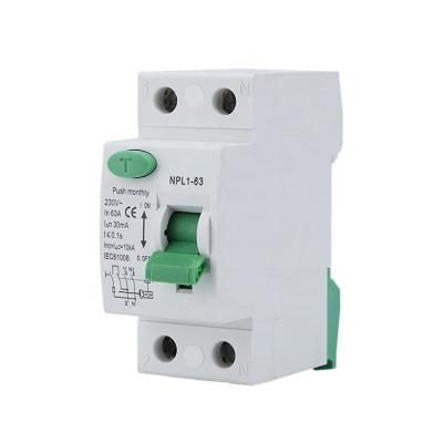 China NPL1-63 residual current circuit breaker 30mA RCCB 40A 500 (In=25 for sale