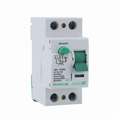 China R1 Earth Leakage Protection 10A AC C10 Residual Current Circuit Breaker MCB R1-100 for sale