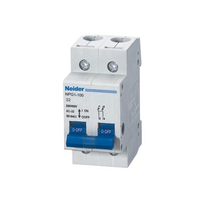 China NPG1-100 32A 63A 100A 125A MCB Illuminated Circuit Breaker Switch NPG1-100 for sale