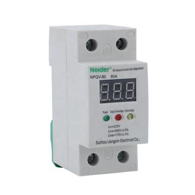 China NPQV-80 self compound over-voltage and under-voltage protector circuit breaker; ‰ ¤ 2W for sale