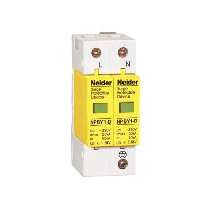 China 10~16 SPD NPBY1-D Digital Display 20kA Single Phase Lightning Protection Surge Protector Device for sale