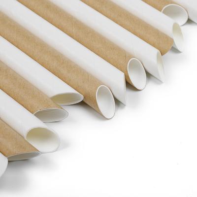 China Recycled Materials 6mm*200mm Hot Sale Manufacturers Well Kraft Straws Plain White Paper Straw Rolls for sale