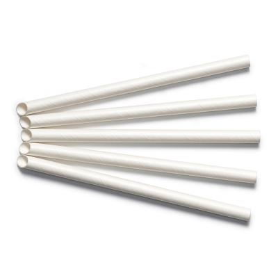 China Recycled Materials Kraft Paper Juice Milk Coffee Primary Color Custom Flat Paper Straws for sale