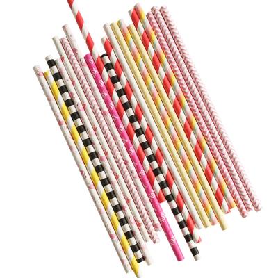 China Eco-friendly Disposable Drinking Paper Straws Recycled Materials Straws Food Grade Drinking Straws Long Milk Paper Straws for sale