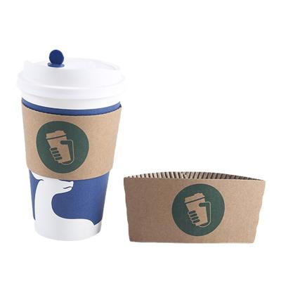 China Biodegradable Thickened Heat Insulating Cup Sleeves For Disposable Paper Cups for sale