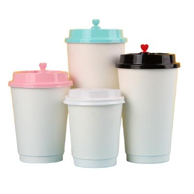 China Customized Disposable Double-Layer Disposable Coffee Cup Vacuum Insulated Pla for sale