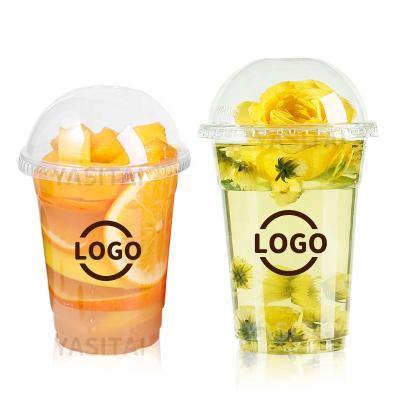 China Factory Direct Sales Disposable Custom Printed Disposable PLA Container With Lid Drink Cup for sale