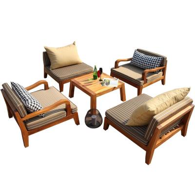 China OEM / ODM Eco - Friendly Outdoor Furniture Wooden Garden Sofa Sofa Set Furniture For Yard for sale