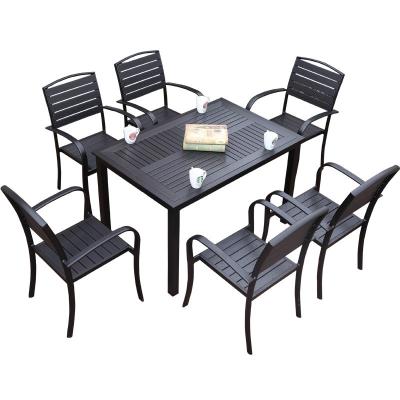 China Eco - Friendly Garden Patio Furniture Dining Table And Chairs Table And Outdoor Chairs Set For Cafe And Restaurants for sale