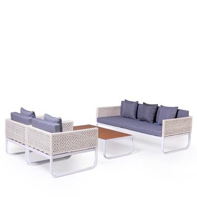 China Hot Selling Eco - Friendly Outdoor Aluminum Armrest Sofa Set Garden Furniture for sale